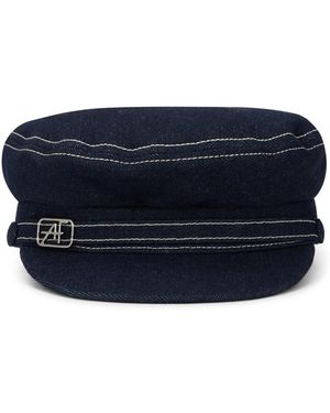 Alberta Ferretti Baker Boy Hoed - Blauw