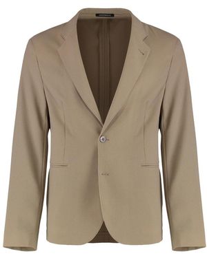 Emporio Armani Klassische Reverskragenjacke - Natur
