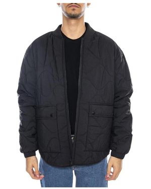 Only & Sons Jassen ,Zwart ,Leer Onswren Gewatteerde Jas