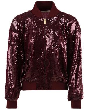 Akep Sequin Bomber Jacket - Rood