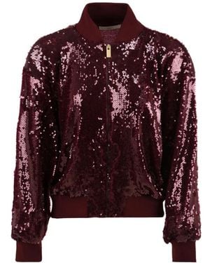 Akep Sequin Bomber Jacket - Rot