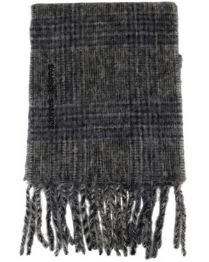 Samsøe & Samsøe Accessoires ,Grijs ,Wol Mohair Wol Grijs Sjaal