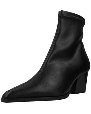 Miss Elastic Heeled Boots - Negro