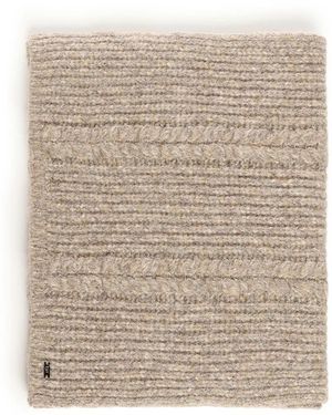 Fay Alpaca Blend Gebreide Sjaal - Naturel