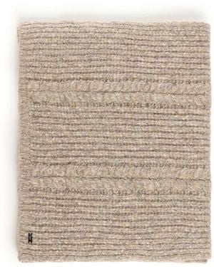 Fay Alpaka-Mischgewebe Strickschal - Natur