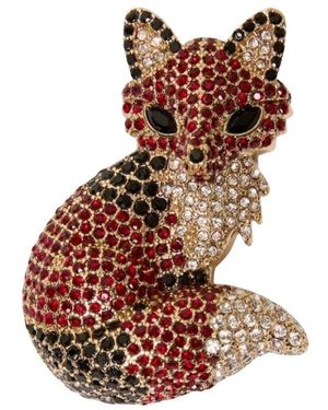 Weekend by Maxmara Perle Fuchs Brosche - Braun