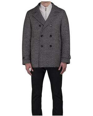 Moorer Double-Breasted Coats - Grigio