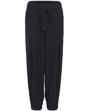 Kaffe Zwart Diep Elastische Taille Broek