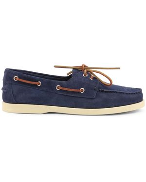 DUCA DI MORRONE Blaue wildleder mokassins frühling/sommer kollektion