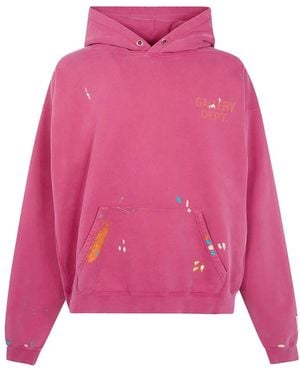 GALLERY DEPT. Hoodies & Sweatvesten ,Rood ,Paint Logo Hoodie - Roze