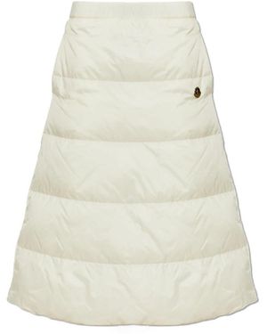 Moncler Wendbarer Gesteppter Midirock - Weiß