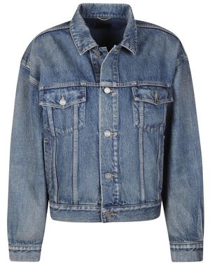 Saint Laurent Jassen ,Blauw ,Katoen 70S Trucker Jacket