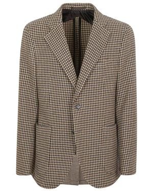 Incotex Pied De Poule Blazer - Braun