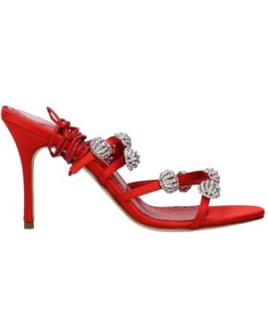 Manolo Blahnik High Heel Sandals - Rosso