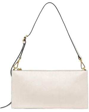 Pollini Logo-Prägung Tote Bag Mit Verstellbarem Tragegurt - Natur