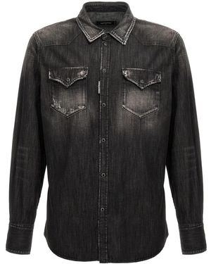 DSquared² Denim Shirts - Negro