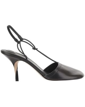 Jacquemus Schoenen ,Zwart ,Leer Pina Sandalen - Metallic