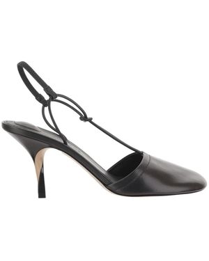 Jacquemus Schoenen ,Zwart ,Leer Pina Sandalen - Metallic