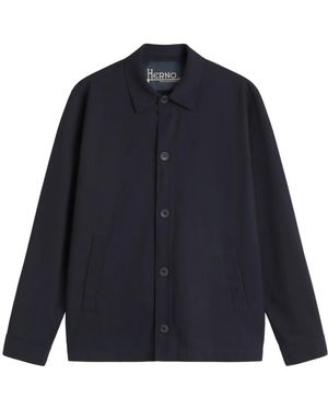 Herno Jassen ,Blauw ,Nylon Sobrecamisa Técnica