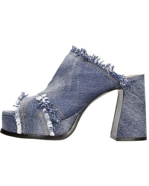 Ash Heeled Mules - Azul