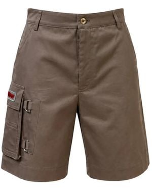 Off-White c/o Virgil Abloh Korte Broeken ,Bruin ,Katoen Bermuda Shorts Van Katoen - Grijs