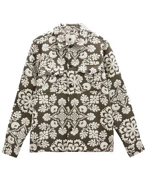 Anerkjendt Akoscar Flower Jacq Overshirt - Grau