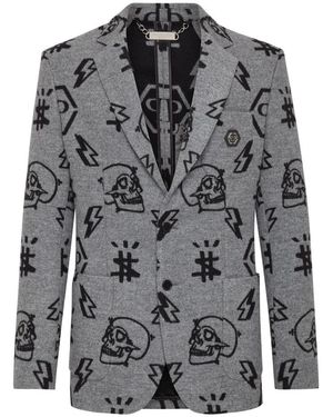Philipp Plein Blazer Gigolò Fit - Grijs