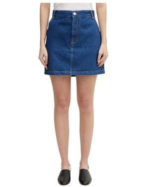 Maison Kitsuné Denim Mini Rok - Blauw