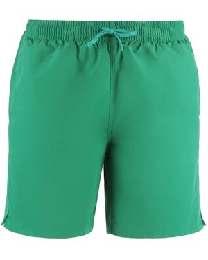 Maison Kitsuné Verstellbare Badeshorts Mit Taschen - Grün