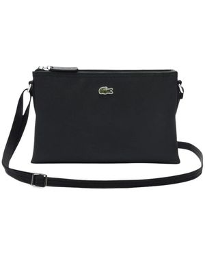 Lacoste Tassen ,Zwart ,L.12.12 Concept Platte Schoudertas