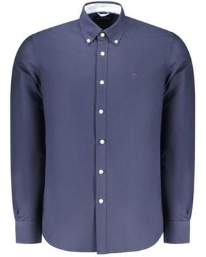 North Sails Overhemden ,Blauw ,Katoen Katoenen Shirt Met Klassiek Design En Comfortabele Pasvorm