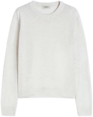 Max Mara Round-Neck Knitwear - White