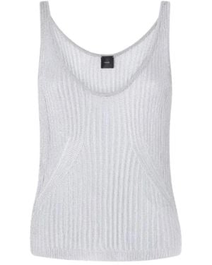 Pinko Tops ,Grijs ,Noha Tank - Wit