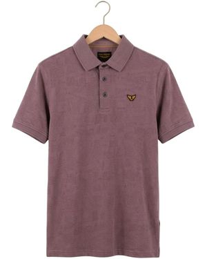 PME LEGEND Tops ,Paars ,Katoen Jacquard Jersey Polo