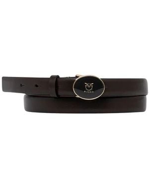Pinko Round Enamel H2 Belt 20252 Plt01 - Zwart