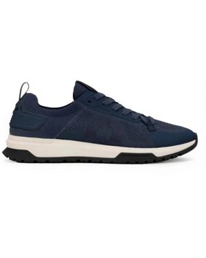 Ecoalf Blauwe Marine Sneakers Met Elastische Stof