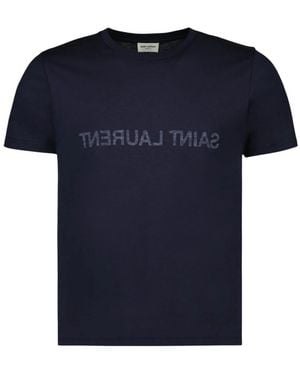 Saint Laurent T-Shirts - Blue