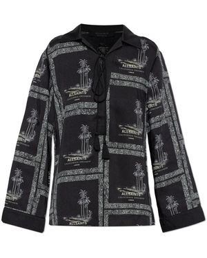 AllSaints Overhemden ,Zwart ,Lettie Shirt
