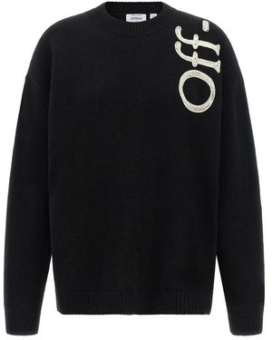 Off-White c/o Virgil Abloh Round-Neck Knitwear - Negro