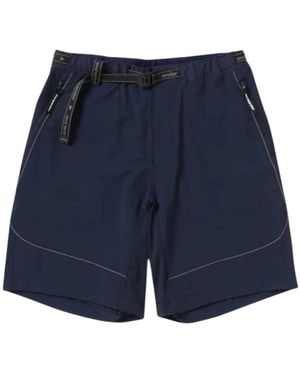 and wander Korte Broeken ,Blauw ,Stretch Wandelshorts Met Reflecterende Naden
