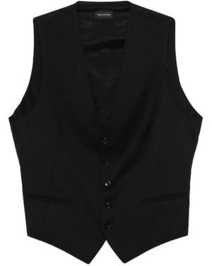 Tagliatore Kostuums ,Zwart ,Wol Visuvio Waistcoat