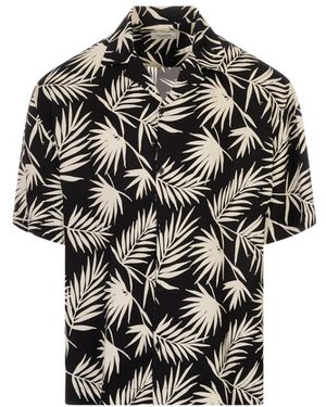 Laneus Overhemden ,Zwart ,Bowling Boxy Fit Shirt
