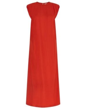 Nude Maxi Dresses - Red
