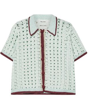 forte_forte Cable Luxe Handmade Crochet Cardigan - Groen