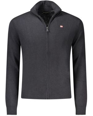 Napapijri Truien & Vesten ,Zwart ,Wol Damavand Jumper Met Volledige Ritssluiting