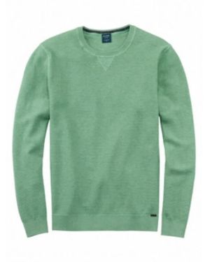 Olymp Grüner Herren V-Ausschnitt Pullover