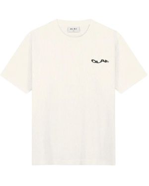 OLAF HUSSEIN Wavy Drift Waffle Tee T-Shirts - Weiß