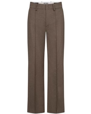 Rossi Broek Met Gestikte Bies - Bruin