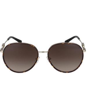 Michael Kors Empire Aviator Brown Gradient Pilot Sunglasses Mk1128j 101413 58