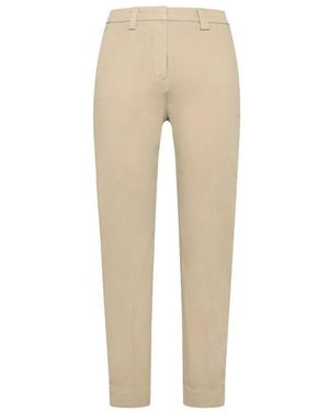 Peuterey Broeken ,Katoen Chino Broek Met Trilogy Detail - Naturel